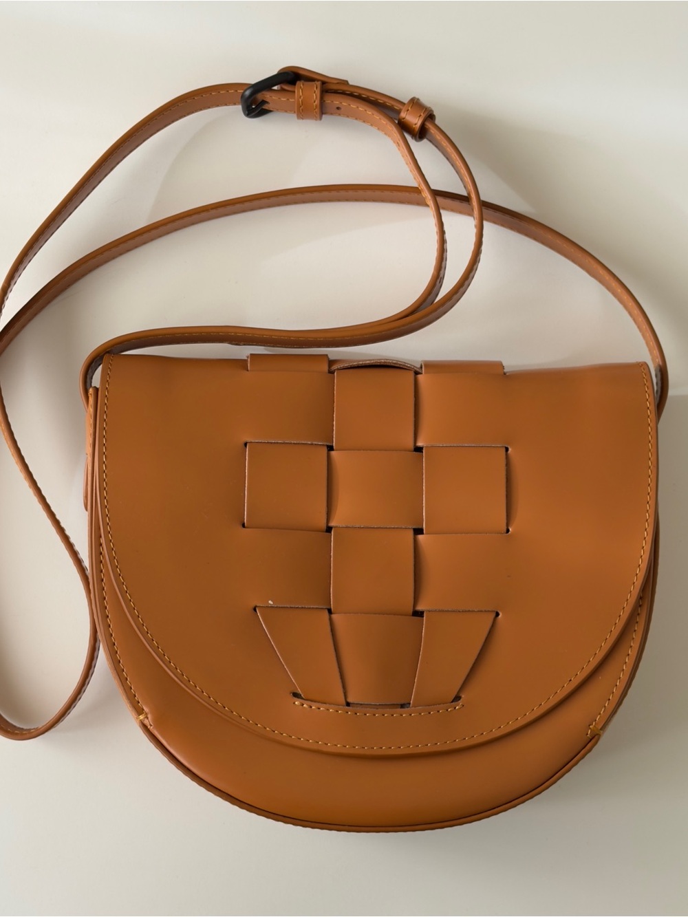 HEREU tan leather crossbody bag